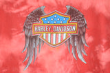 Vintage Harley-Davidson 3D Emblem Tie Dye T-Shirt XLarge