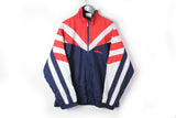 Vintage Adidas Track Jacket Large / XLarge blue red 90s full zip retro style windbreaker
