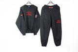 Vintage Umbro Tracksuit (Sweatshirt + Pants) XLarge gray 90s sport suit big logo