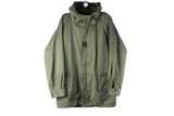 Vintage Military Jacket Medium green 90s retro streetwear heavy coat parka