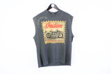 Vintage Indian Sleeveless T-Shirt Medium / Large biker top gray big logo 90s style cotton tee