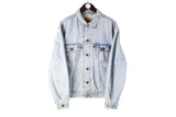 Vintage Levi's Denim Jacket Large blue buttons 90s retro heavy cotton USA style jean coat