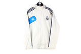Real Madrid Adidas Jacket Medium white football small logo authentic sport windbreaker