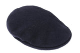 Vintage Kangol Newsboy Cap black 90's retro UK style wool hat autumn headwear streetwear hipster classic basic clothing