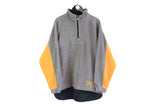 vintage fila fleece sweater gray men's xlarge size