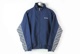 Vintage Reebok Track Jacket Small navy blue full zip 90's retro style windbreaker