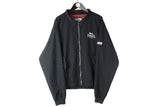 Vintage Lonsdale Jacket 3XLarge black small logo 90s retro collared harrington style skinhead mod style windbreaker