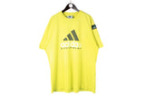 Vintage Adidas Equipment T-Shirt XLarge / XXLarge green big logo 90s retro sport cotton shirt
