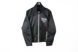 Vintage Suzuki Relentless by Tas Racing Small black racing 90's authentic full zip black big logo windbreaker