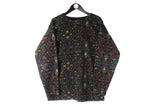 Vintage Burton Fleece Sweatshirt Women's XLarge abstract pattern 90s retro crewneck sport style jumper outdoor ski style snowboard sweater