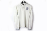 Hackett Rugby Shirt Large / XLarge white classic long sleeve polo t-shirt sweatshirt