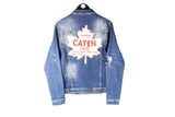 Dsquared2 Denim Jacket Small patch jean Canadian Caten Country authentic luxury streetwear heavy jacket