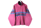 Vintage Fleece Full Zip Large purple 90s retro sport style outdoor jumper