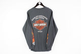Harley-Davidson T-Shirt Long Sleeve Large Sicily Palermo Italy fire print sleeves sweatshirt