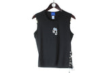 Vintage Kenzo Top Women's Large black retro big logo Kenzo Jeans line t-shirt sleeveless