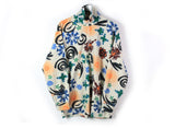 Vintage Fleece 1/4 Zip XLarge Campagnolo white multicolor abstract pattern sweater