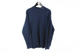 Vintage Nike Turtleneck Sweatshirt Large blue 90's authentic small swoosh neck logo