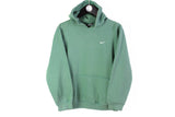 Vintage Nike Hoodie Women's Medium green small swoosh logo 00s sport classic jumper