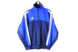 Vintage Adidas Sweatshirt Medium 1/4 zip retro jumper classic sport pullover