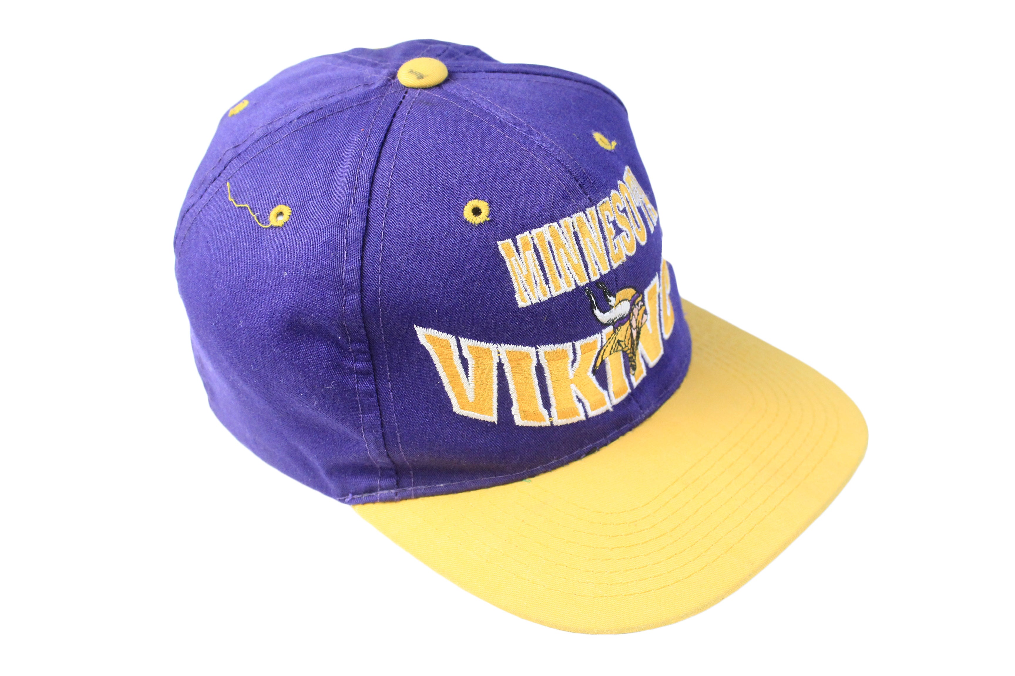 Retro Minnesota Vikings Mens Trucker Hat Purple Snapback 1965 Throwback Cap