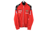 Ducati Sweatshirt Full Zip Medium size men's front logo race racing car motor sport wear 00's authentic athletic streetwear street style