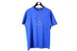 Vintage Disney Mickey Mouse T-Shirt Large big embroidery logo 80's cotton tee