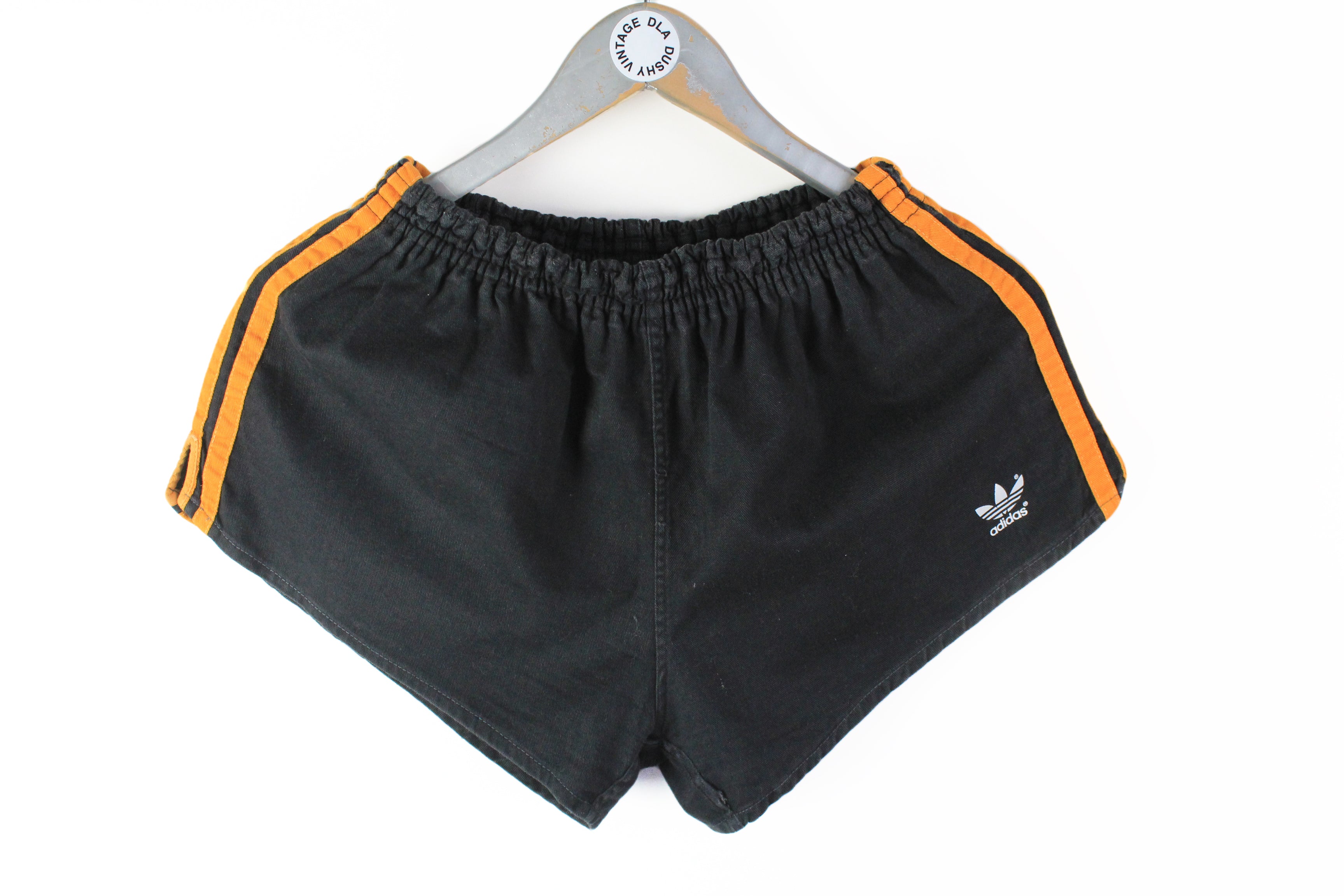 Vintage ADIDAS ORIGINALS Sport Shorts Size L Black Yellow Basic