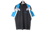 Vintage Adidas T-Shirt Large black blue 90s retro sport shirt