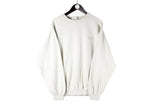 Vintage Reebok Sweatshirt Large small logo crewneck gray 90s sport jumper