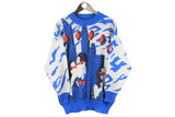 Vintage Sweater Women's Large retro pattern 90s beautiful print jumper