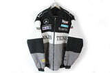 Vintage Mercedes McLaren Jacket XXLarge gray big logo racing F1 Formula 1 90s sport bomber full zip Warsteiner West Siemens