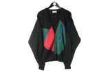 Vintage Carlo Colucci Cardigan Large sweater 90s deep v-neck jumper made in Germany