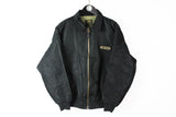 Vintage Lee USA Jacket Medium black sherpa 90s bomber fly full zip