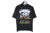 1995 STAR TREK VOYAGER authentic vintage rare t shirt Size M retro 90s 80s tv show movie cinema basic tee black top big logo legendary wear