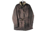 Barbour International Waxed Jacket Women's 42 brown classic wax coat parka UK brand