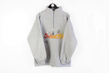 Vintage Switzerland Fleece 1/4 Zip XLarge ski style outdoor mountains sport sweater 80s