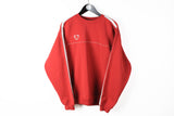 Vintage Nike Sweatshirt Large red crewneck 90s sport style classic authentic jumper