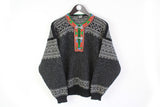 Vintage Rauma Sweater Small / Medium gray wool scandinavic 90's pullover
