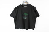 Sonia Rykiel Celada t-shirt black vintage poetry 90s made in France cotton short tee