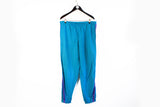 Vintage Nike Track Pants Large blue 90's sport style parch logo trousers