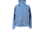 Fjallraven Hoodie Small size men's outdoor techwear full zip hooded mountains sport track wear pockets blue jacket long sleeve