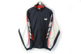 Vintage Puma Track Jacket Large navy blue 90's authetic windbreaker