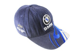 Vintage BMW Cap racing blue fire 90s retro rave techno style Formula 1 F1 hat auto sport