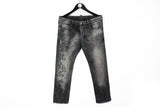 Dsquared2 Japanese Indigo Jeans 48 black paint dots authentic made in Italy