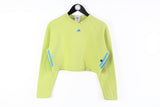 Vintage Adidas Cropped Sweatshirt Women's Medium green sport style 90's crewneck