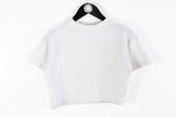 Vintage Reebok Cropped T-Shirt Women's Medium white cotton 90's sport tee