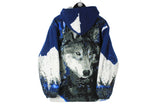 Vintage Wolf Fleece Full Zip Medium