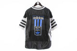 Vintage Adidas T-Shirt Medium / Large mesh basketball big logo 3 stripe big logo polyester tee 90s