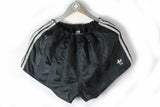 Vintage Adidas Shorts XLarge black classic striped pattern 90s sport