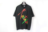 Vintage Rastafari Anvil T-Shirt XLarge Cooyah black big logo bob marley reggae music tee